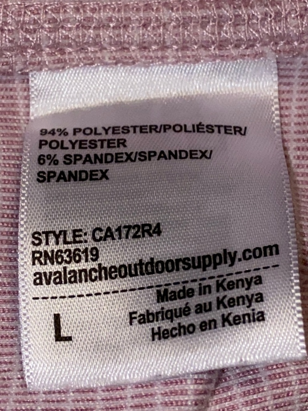 AVALANCHE PINK & WHITE SWEATSHIRT Large Side Pocket - Picture 5 of 5